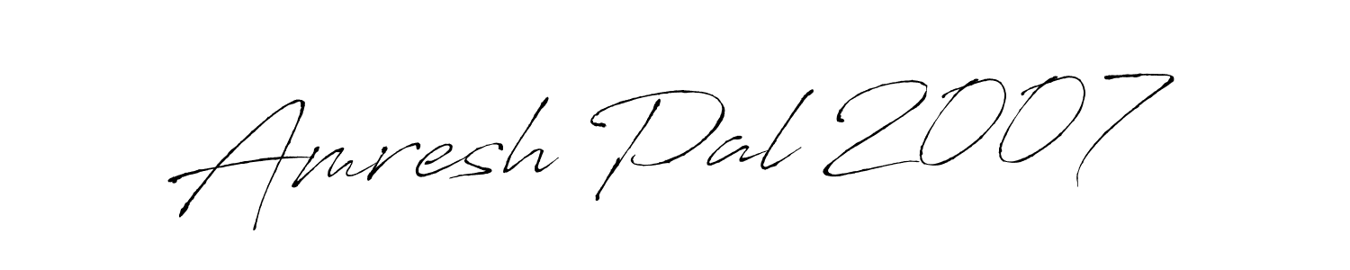 Design your own signature with our free online signature maker. With this signature software, you can create a handwritten (Antro_Vectra) signature for name Amresh Pal 2007. Amresh Pal 2007 signature style 6 images and pictures png