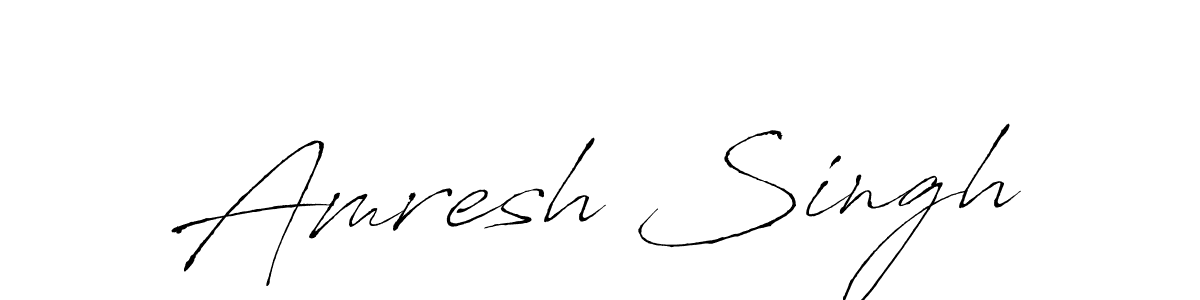 Create a beautiful signature design for name Amresh Singh. With this signature (Antro_Vectra) fonts, you can make a handwritten signature for free. Amresh Singh signature style 6 images and pictures png