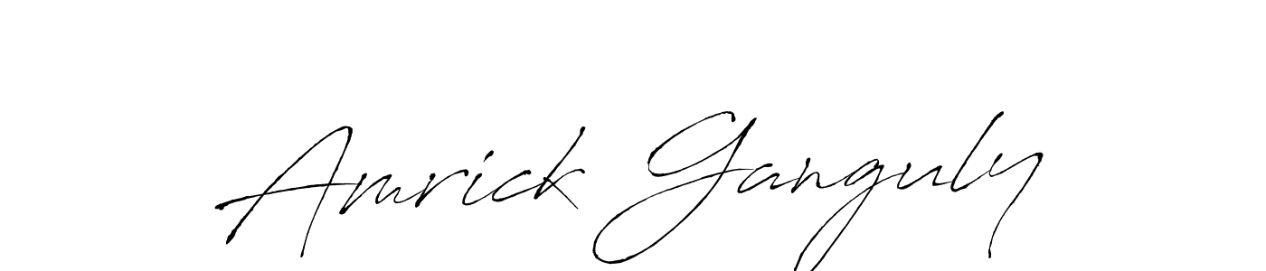 Antro_Vectra is a professional signature style that is perfect for those who want to add a touch of class to their signature. It is also a great choice for those who want to make their signature more unique. Get Amrick Ganguly name to fancy signature for free. Amrick Ganguly signature style 6 images and pictures png