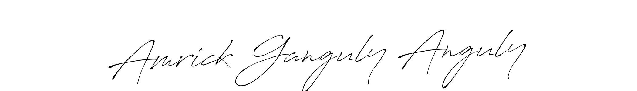 How to make Amrick Ganguly Anguly signature? Antro_Vectra is a professional autograph style. Create handwritten signature for Amrick Ganguly Anguly name. Amrick Ganguly Anguly signature style 6 images and pictures png