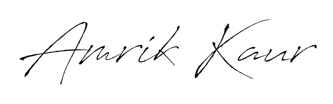 Design your own signature with our free online signature maker. With this signature software, you can create a handwritten (Antro_Vectra) signature for name Amrik Kaur. Amrik Kaur signature style 6 images and pictures png