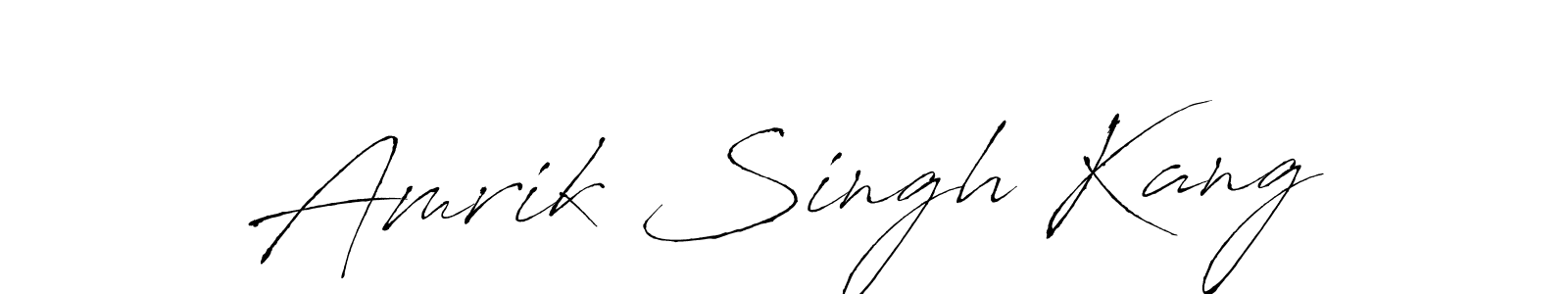 This is the best signature style for the Amrik Singh Kang name. Also you like these signature font (Antro_Vectra). Mix name signature. Amrik Singh Kang signature style 6 images and pictures png