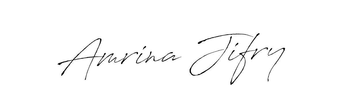 Amrina Jifry stylish signature style. Best Handwritten Sign (Antro_Vectra) for my name. Handwritten Signature Collection Ideas for my name Amrina Jifry. Amrina Jifry signature style 6 images and pictures png