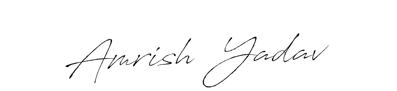 It looks lik you need a new signature style for name Amrish  Yadav. Design unique handwritten (Antro_Vectra) signature with our free signature maker in just a few clicks. Amrish  Yadav signature style 6 images and pictures png