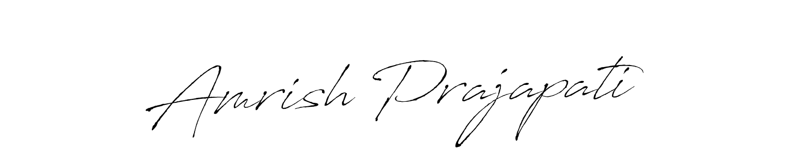 Design your own signature with our free online signature maker. With this signature software, you can create a handwritten (Antro_Vectra) signature for name Amrish Prajapati. Amrish Prajapati signature style 6 images and pictures png