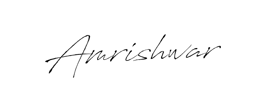 Make a beautiful signature design for name Amrishwar. With this signature (Antro_Vectra) style, you can create a handwritten signature for free. Amrishwar signature style 6 images and pictures png