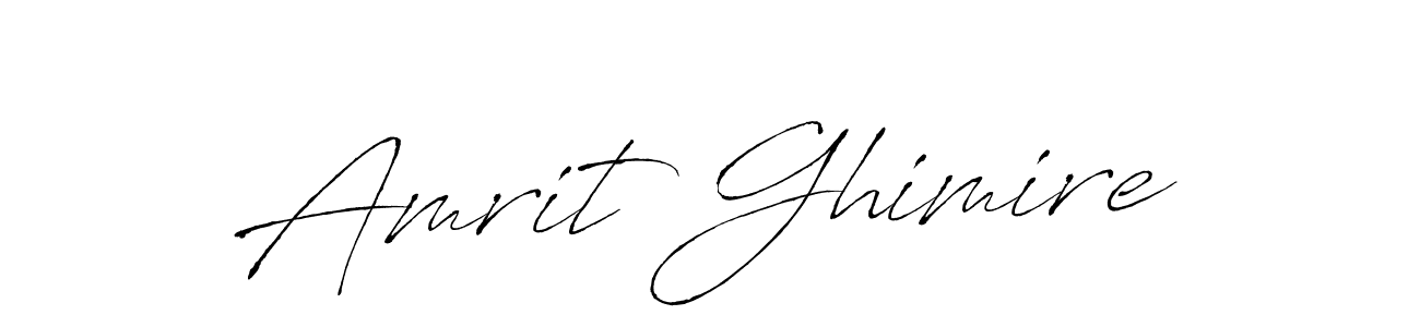 How to make Amrit Ghimire name signature. Use Antro_Vectra style for creating short signs online. This is the latest handwritten sign. Amrit Ghimire signature style 6 images and pictures png