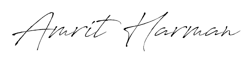 The Antro_Vectra font transforms the name Amrit Harman into an executive sign with sharp precision and distinguished character. Amrit Harman signature style 6 images and pictures png