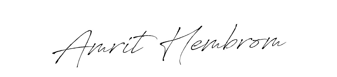 Once you've used our free online signature maker to create your best signature Antro_Vectra style, it's time to enjoy all of the benefits that Amrit Hembrom name signing documents. Amrit Hembrom signature style 6 images and pictures png