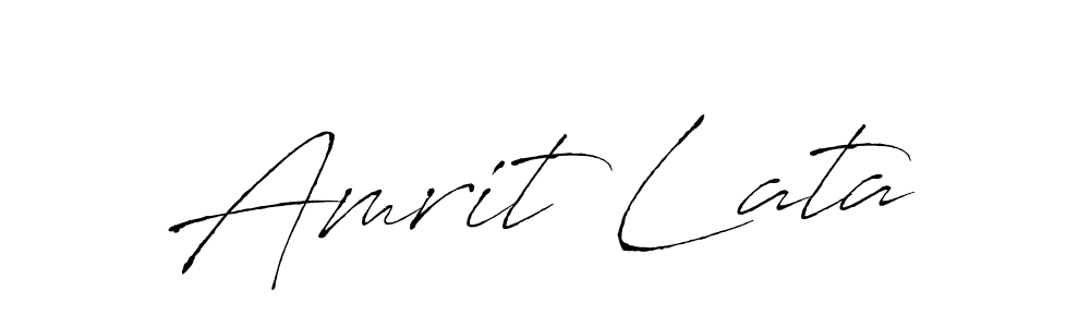 Create a beautiful signature design for name Amrit Lata. With this signature (Antro_Vectra) fonts, you can make a handwritten signature for free. Amrit Lata signature style 6 images and pictures png