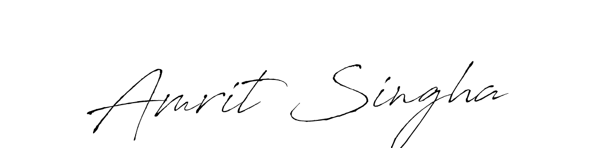 Create a beautiful signature design for name Amrit Singha. With this signature (Antro_Vectra) fonts, you can make a handwritten signature for free. Amrit Singha signature style 6 images and pictures png