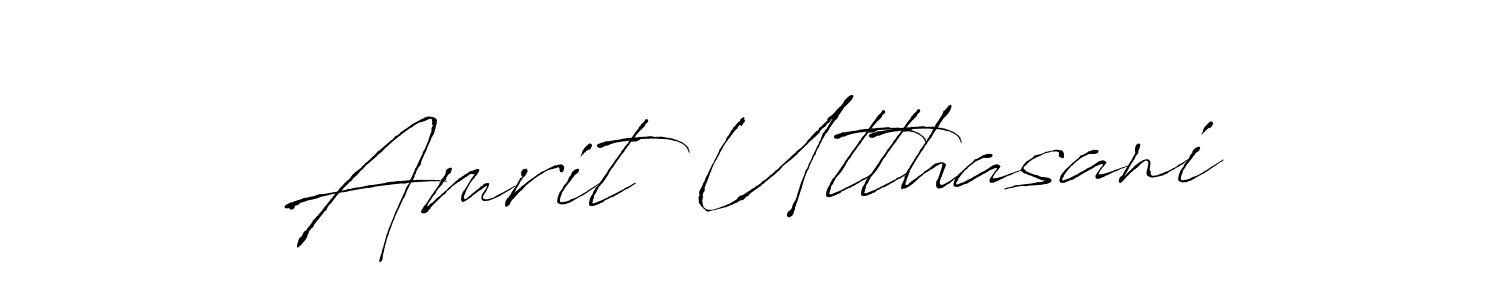 The best way (Antro_Vectra) to make a short signature is to pick only two or three words in your name. The name Amrit Utthasani include a total of six letters. For converting this name. Amrit Utthasani signature style 6 images and pictures png