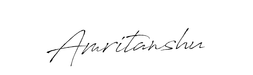 Design your own signature with our free online signature maker. With this signature software, you can create a handwritten (Antro_Vectra) signature for name Amritanshu. Amritanshu signature style 6 images and pictures png