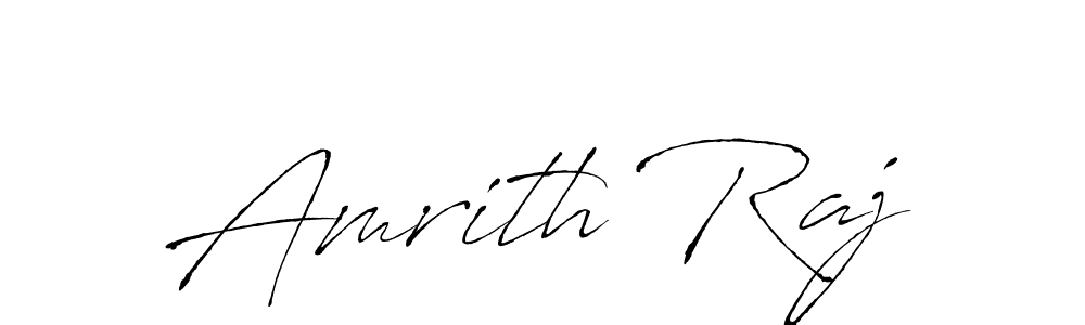 How to make Amrith Raj name signature. Use Antro_Vectra style for creating short signs online. This is the latest handwritten sign. Amrith Raj signature style 6 images and pictures png