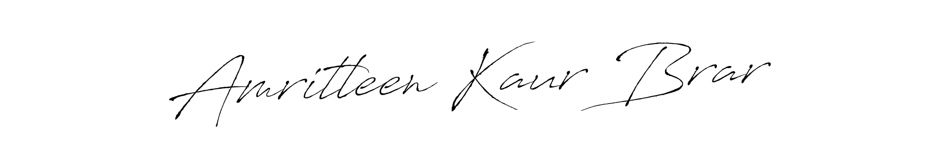 Antro_Vectra is a professional signature style that is perfect for those who want to add a touch of class to their signature. It is also a great choice for those who want to make their signature more unique. Get Amritleen Kaur Brar name to fancy signature for free. Amritleen Kaur Brar signature style 6 images and pictures png
