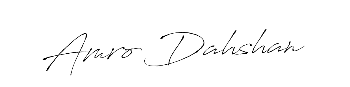 Amro Dahshan stylish signature style. Best Handwritten Sign (Antro_Vectra) for my name. Handwritten Signature Collection Ideas for my name Amro Dahshan. Amro Dahshan signature style 6 images and pictures png