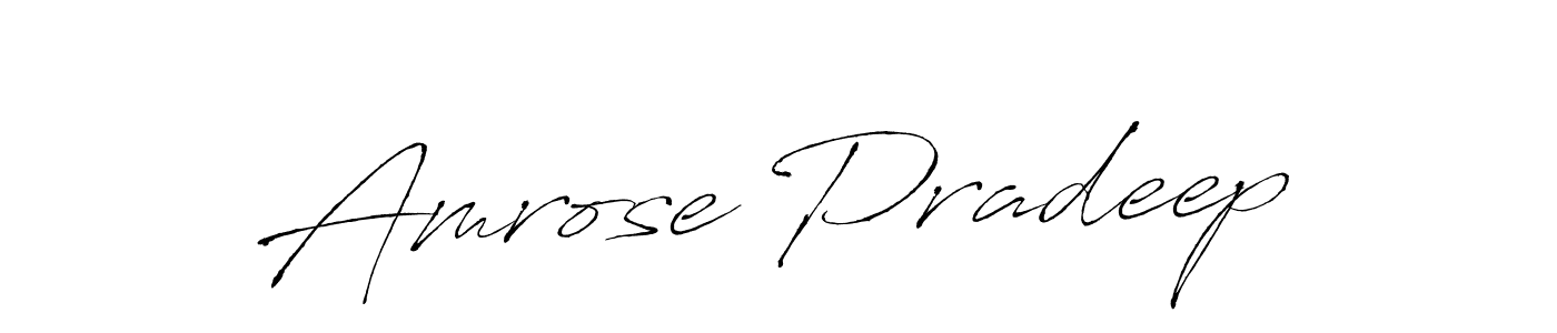 Use a signature maker to create a handwritten signature online. With this signature software, you can design (Antro_Vectra) your own signature for name Amrose Pradeep. Amrose Pradeep signature style 6 images and pictures png