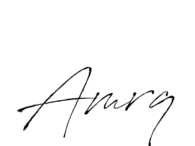 How to make Amrq signature? Antro_Vectra is a professional autograph style. Create handwritten signature for Amrq name. Amrq signature style 6 images and pictures png