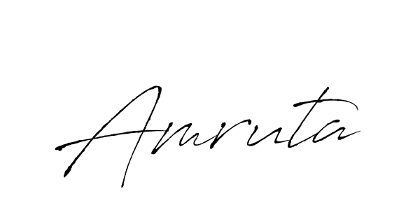 Make a beautiful signature design for name Amruta. With this signature (Antro_Vectra) style, you can create a handwritten signature for free. Amruta signature style 6 images and pictures png