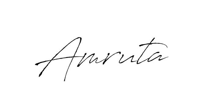 Make a beautiful signature design for name Amruta . With this signature (Antro_Vectra) style, you can create a handwritten signature for free. Amruta  signature style 6 images and pictures png