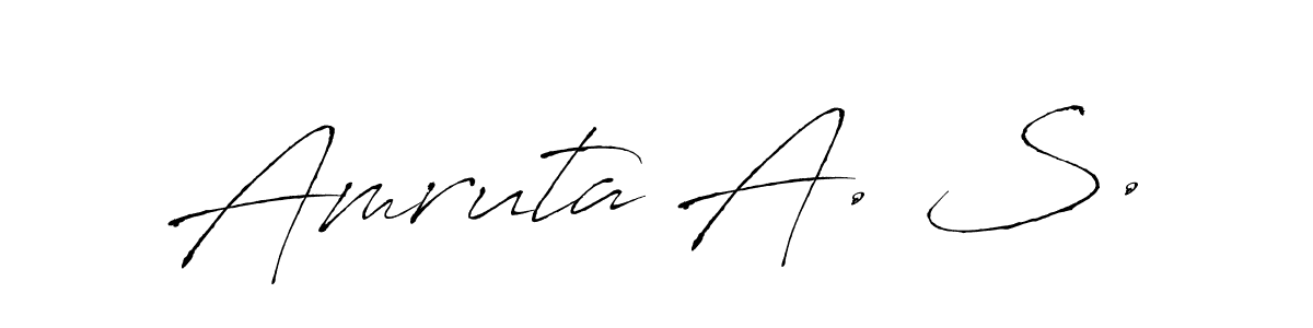 Use a signature maker to create a handwritten signature online. With this signature software, you can design (Antro_Vectra) your own signature for name Amruta A. S.. Amruta A. S. signature style 6 images and pictures png