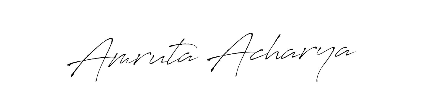 Also You can easily find your signature by using the search form. We will create Amruta Acharya name handwritten signature images for you free of cost using Antro_Vectra sign style. Amruta Acharya signature style 6 images and pictures png