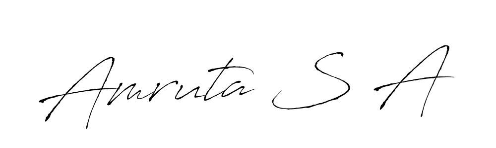 How to make Amruta S A signature? Antro_Vectra is a professional autograph style. Create handwritten signature for Amruta S A name. Amruta S A signature style 6 images and pictures png