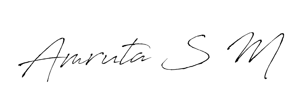 It looks lik you need a new signature style for name Amruta S M. Design unique handwritten (Antro_Vectra) signature with our free signature maker in just a few clicks. Amruta S M signature style 6 images and pictures png