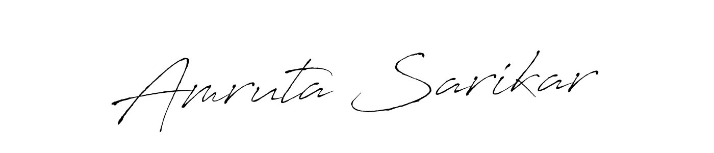 Create a beautiful signature design for name Amruta Sarikar. With this signature (Antro_Vectra) fonts, you can make a handwritten signature for free. Amruta Sarikar signature style 6 images and pictures png