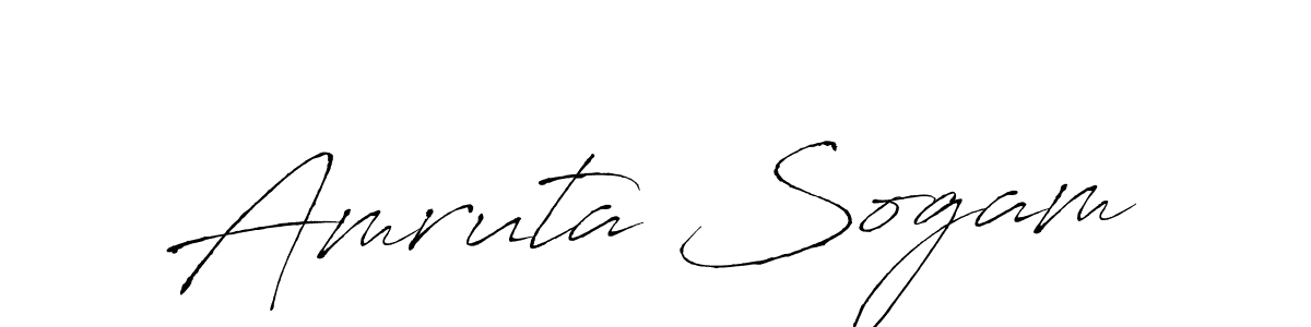The best way (Antro_Vectra) to make a short signature is to pick only two or three words in your name. The name Amruta Sogam include a total of six letters. For converting this name. Amruta Sogam signature style 6 images and pictures png