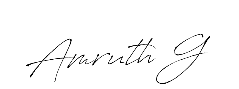 Create a beautiful signature design for name Amruth G. With this signature (Antro_Vectra) fonts, you can make a handwritten signature for free. Amruth G signature style 6 images and pictures png