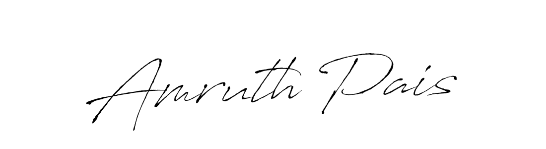 Create a beautiful signature design for name Amruth Pais. With this signature (Antro_Vectra) fonts, you can make a handwritten signature for free. Amruth Pais signature style 6 images and pictures png