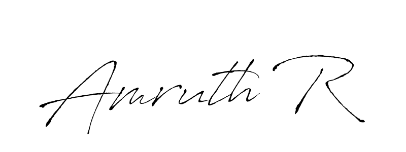 You can use this online signature creator to create a handwritten signature for the name Amruth R. This is the best online autograph maker. Amruth R signature style 6 images and pictures png