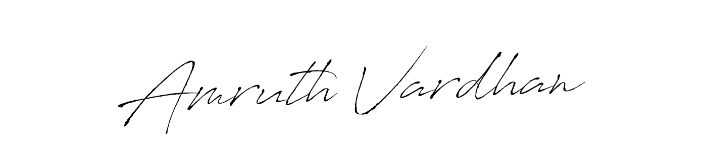 Create a beautiful signature design for name Amruth Vardhan. With this signature (Antro_Vectra) fonts, you can make a handwritten signature for free. Amruth Vardhan signature style 6 images and pictures png