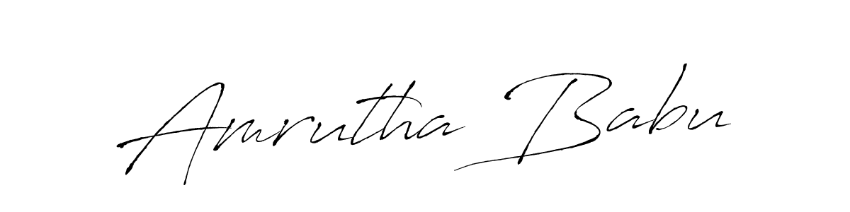 Amrutha Babu stylish signature style. Best Handwritten Sign (Antro_Vectra) for my name. Handwritten Signature Collection Ideas for my name Amrutha Babu. Amrutha Babu signature style 6 images and pictures png