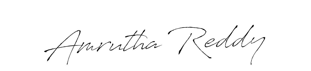 Create a beautiful signature design for name Amrutha Reddy. With this signature (Antro_Vectra) fonts, you can make a handwritten signature for free. Amrutha Reddy signature style 6 images and pictures png