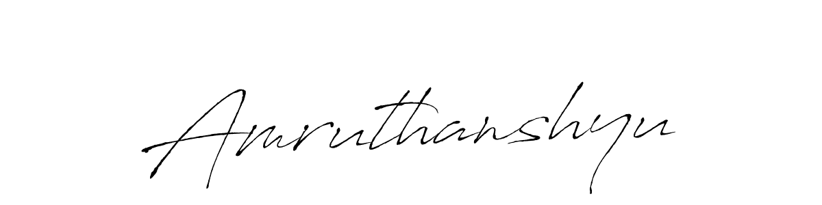 Design your own signature with our free online signature maker. With this signature software, you can create a handwritten (Antro_Vectra) signature for name Amruthanshyu. Amruthanshyu signature style 6 images and pictures png