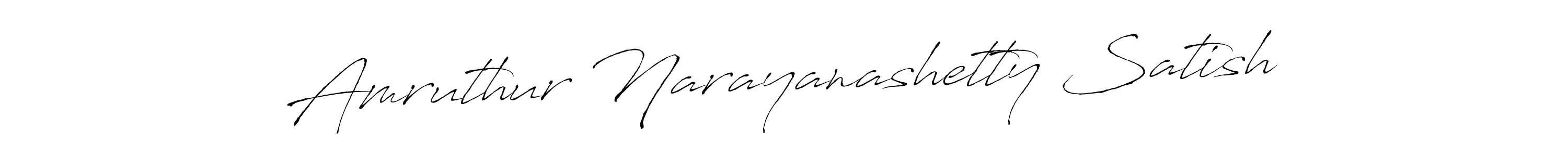 How to make Amruthur Narayanashetty Satish signature? Antro_Vectra is a professional autograph style. Create handwritten signature for Amruthur Narayanashetty Satish name. Amruthur Narayanashetty Satish signature style 6 images and pictures png