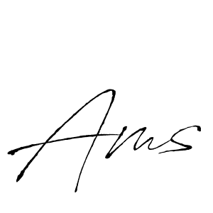 Design your own signature with our free online signature maker. With this signature software, you can create a handwritten (Antro_Vectra) signature for name Ams. Ams signature style 6 images and pictures png