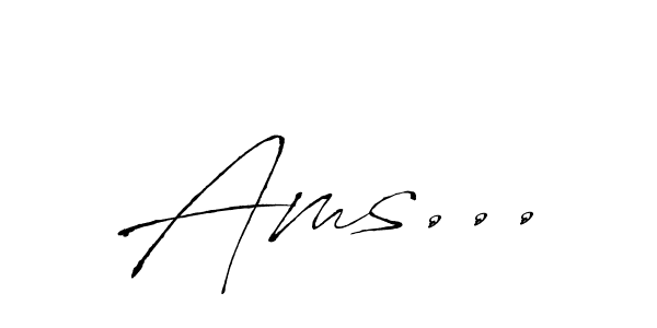 Create a beautiful signature design for name Ams.... With this signature (Antro_Vectra) fonts, you can make a handwritten signature for free. Ams... signature style 6 images and pictures png