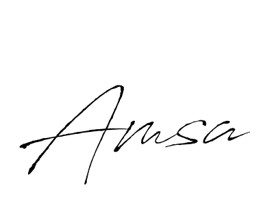 How to make Amsa name signature. Use Antro_Vectra style for creating short signs online. This is the latest handwritten sign. Amsa signature style 6 images and pictures png