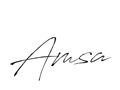Create a beautiful signature design for name Amsa. With this signature (Antro_Vectra) fonts, you can make a handwritten signature for free. Amsa signature style 6 images and pictures png