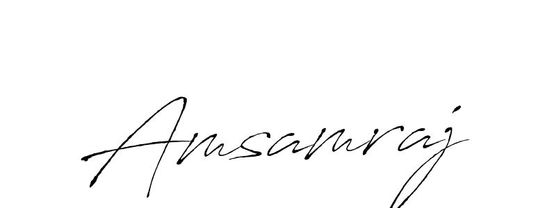 How to make Amsamraj name signature. Use Antro_Vectra style for creating short signs online. This is the latest handwritten sign. Amsamraj signature style 6 images and pictures png