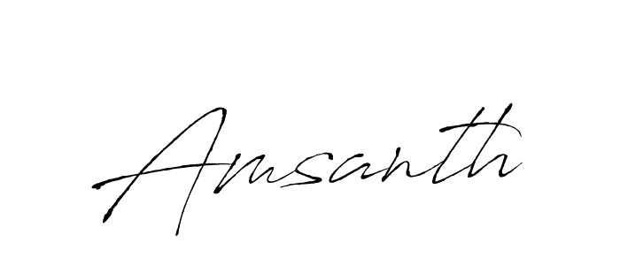 Similarly Antro_Vectra is the best handwritten signature design. Signature creator online .You can use it as an online autograph creator for name Amsanth. Amsanth signature style 6 images and pictures png