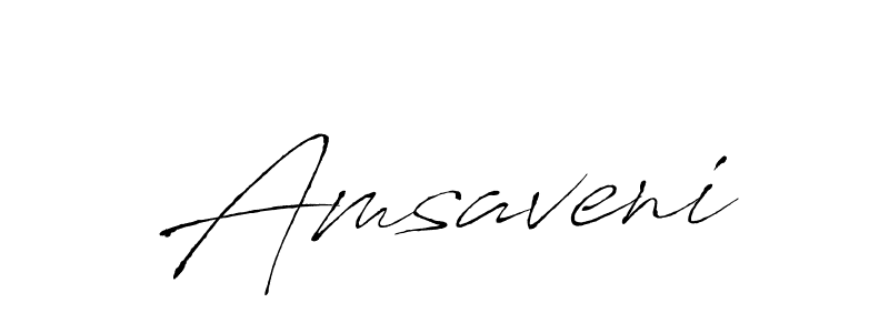 Design your own signature with our free online signature maker. With this signature software, you can create a handwritten (Antro_Vectra) signature for name Amsaveni. Amsaveni signature style 6 images and pictures png