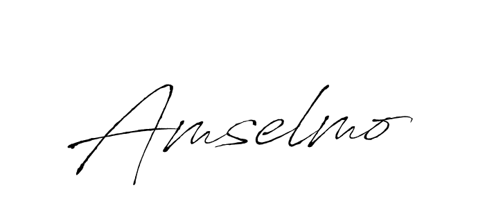 Make a beautiful signature design for name Amselmo. With this signature (Antro_Vectra) style, you can create a handwritten signature for free. Amselmo signature style 6 images and pictures png