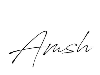 Also we have Amsh name is the best signature style. Create professional handwritten signature collection using Antro_Vectra autograph style. Amsh signature style 6 images and pictures png