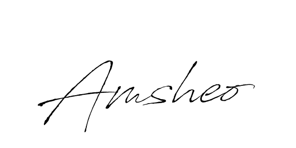 Use a signature maker to create a handwritten signature online. With this signature software, you can design (Antro_Vectra) your own signature for name Amsheo. Amsheo signature style 6 images and pictures png