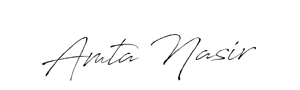 Create a beautiful signature design for name Amta Nasir. With this signature (Antro_Vectra) fonts, you can make a handwritten signature for free. Amta Nasir signature style 6 images and pictures png