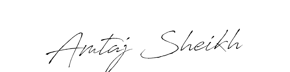 Design your own signature with our free online signature maker. With this signature software, you can create a handwritten (Antro_Vectra) signature for name Amtaj Sheikh. Amtaj Sheikh signature style 6 images and pictures png